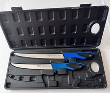 Outdoor Edge Reel Flex Pak 3 Piece Set Includes: 2 Knives & Case~Partial Set