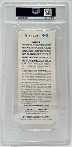 Sidney Crosby Signed 2017 Stanley Cup Finals Ticket Stub Auto Penguins PSA/DNA - Picture 3 of 3