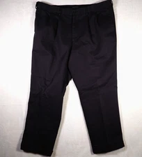 Dockers Premium Navy Blue Pleated Relaxed Fit Chinos Mens Pants 42x30