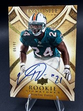 2009 Upper Deck Exquisite Vontae Davis Rookie Signatures Auto RC 66/99 Dolphins