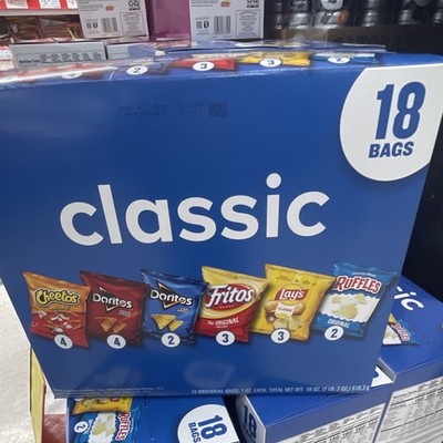 Frito-Lay Classic Mix Assorted Chips Cheese Nacho Original 18 Bags Variety Pack