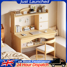 Wooden Computer Desk Home Office Writing Desk Study Table Workstation Cabinet UK