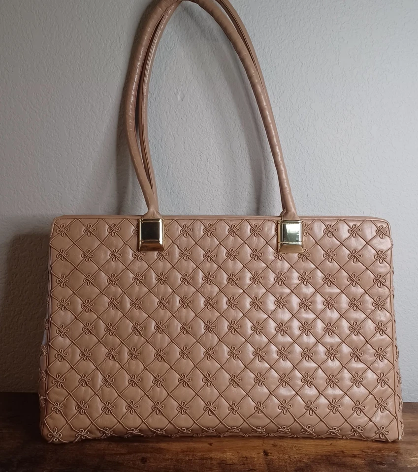 Bolso/maletín marrón grande Judith Leiber vintage pre-amado  Foto 3 de 4