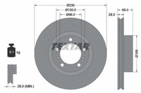 1 X Bremsscheibe Textar 92279705 FüR Porsche 911 Boxster