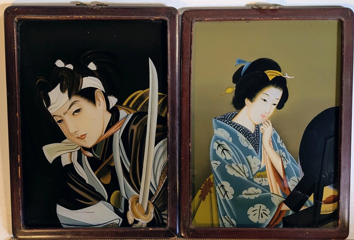 玻璃复古原创中国风绘画和卷轴| eBay