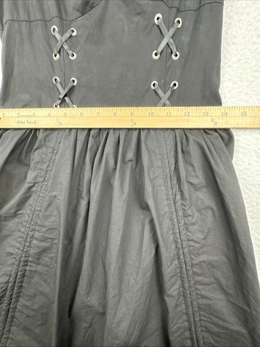 Belle Poque Goth Steampunk Victorian Black Maxi Dress Corset Costume Cosplay S - Picture 17 of 24