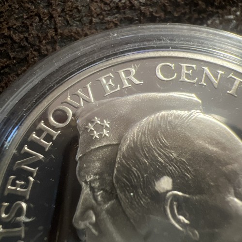 1990-P Eisenhower Centennial $1 Silver Commem Proof Coin in Capsule - Picture 4 of 8