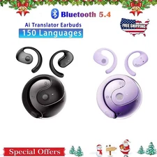 150 Languages Real Time Translation Bluetooth 5.4 Headset Translator Earbuds