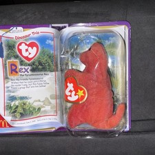 Rex the Tyrannosaurus beanie baby: McDonalds Toy. Original packaging: Unopened
