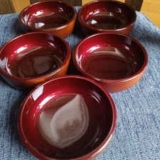Wooden Carved Bowls Set, Small 13cm, Multi-purpose, with minor flaws