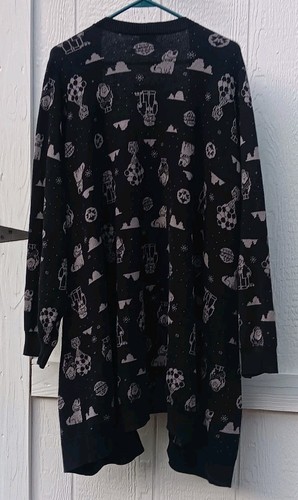 Disney Pixar Up Jacquard Strickjacke Damen Torrid 4 schwarz & grau Longpullover LESEN - Bild 5 von 13