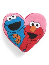 Sesame Street Elmo Cookie Monster Heart Shaped Valentine Pillow 15" x 14" NWT