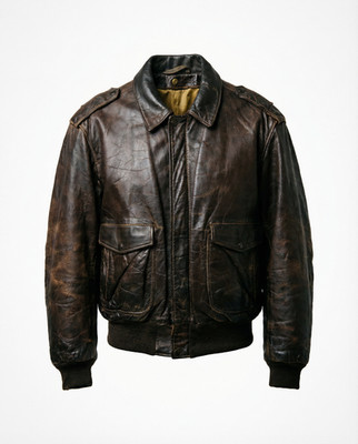 Schott NYC A-2 Flight Jacke Herren Braunes Leder Vintage USA Größe M (48)