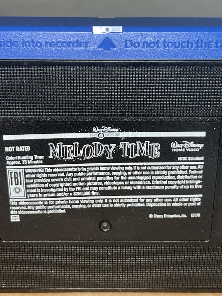 Disney’s Melody Time Original 1948 VHS In Clamshell 2000 Release Gold Collection - Image 3 of 4