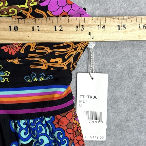 Trina Turk Dress Womens Medium Electric Reef Maxi Swim Jersey Cover Up Beach NWT - Picture 12 of 16