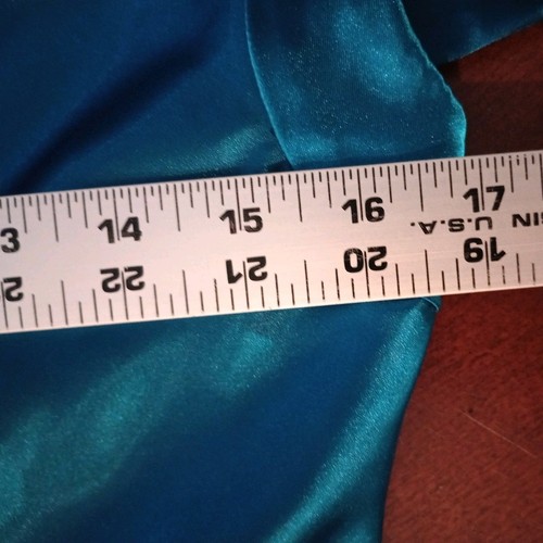 Betsy & Adam by Linda Bernell Teal Halter Formal Evening Dress Gown Size 10 Prom - Picture 7 of 9