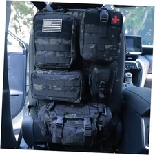 Universal Tactical Car Seat Back Organizer Bag Tactical Molle Black camo
