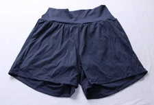 Halara Women's Long Super High-Waisted 5" Yoga Shorts MH7 Mood Indigo Large NWT