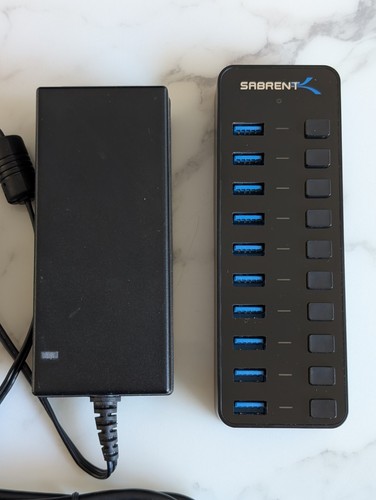 Sabrent HB-BU10 10-Port 60W USB 3.0 HUB with Power supply - Bild 2 von 7