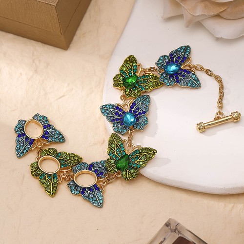 New Exquisite Animal Frog Bracelet Inlaid Rhinestones Alloy Bangle Birthday Gift - Picture 10 of 26