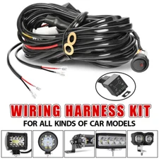 Wiring Harness Kit ON-OFF Switch Offroad Relay Fuse LED Work Light Bar 2-Lead