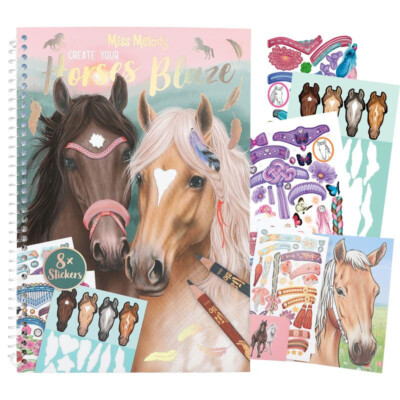 Depesche 12964_A Miss Melody Mal- und Stickerbuch Create your horses blaze