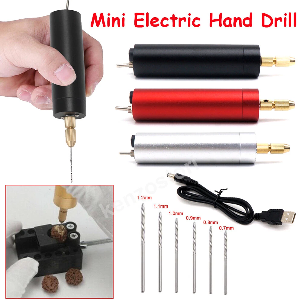 Mini Electric Drill Handheld Drill Bits Kit Epoxy Resin Jewelry Making Wood  Craft Tools 5V USB Plug Screwdriver Tool Kit