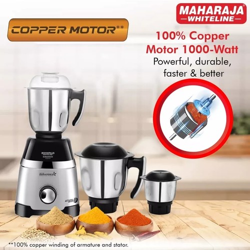 Maharaja Whiteline 1000W MX-244 Mixer Grinder with 3 Jars 220 Volt - Bild 3 von 4