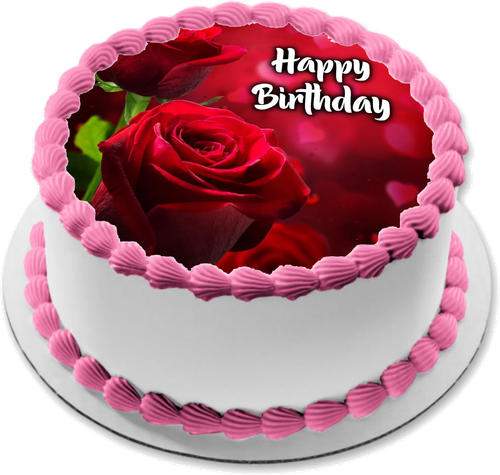 Rosen Tortenaufleger Party Deko essbar Muffin Geschenk Geburtstag Blumen rot neu - Bild 2 von 12