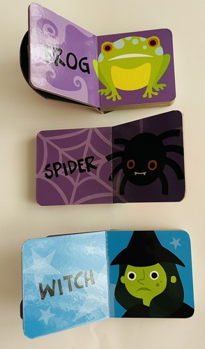 New Halloween 3 Small Children's Books Ha-Ha-Ha! Booo! Meow! 3 Chunky Books - Foto 8 di 12