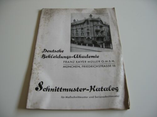 Deutsche Bekleidungs-Akademie Schnittmuster-Katalog Müller München Mode VINTAGE - Afbeelding 1 van 11