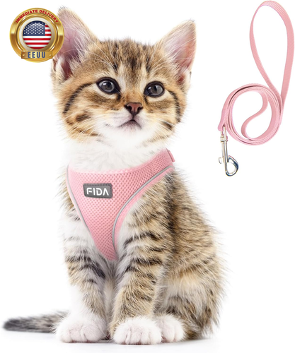 Cat Harness and Leash Set for Walking Kitten and Puppy, Escape Proof Kitten Harn
