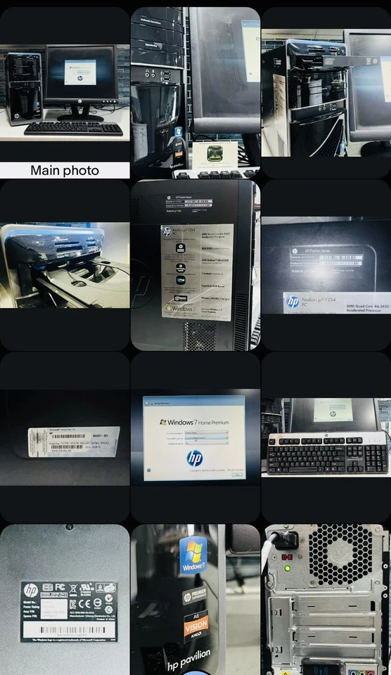 HP Pavilion p7-1257cb AMD QUAD-Core A6-3620 PC -Dell 19" Monitor E193FPP - Image 2 of 4