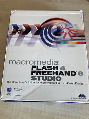 Macromedia Flash 4/Freehand 9 Studio in OVP mit Handbuch und CDs