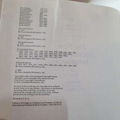 Encyclopedia Britannica 15th Edition 33 Vol Complete Set with