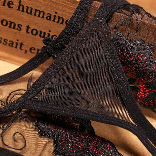 Sexy Thongs Panties Open Crotch G-string Crotchless Underwear Pearl Night Lace - Picture 8 of 24