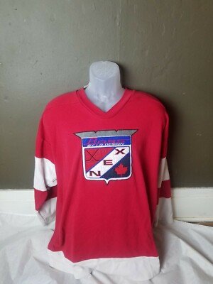 Boss By IG Design Hockey Style Long Sleeve Vintage Shirt Men's Large Red