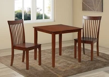 Kings Brand Furniture - 3 Piece Kitchen Dining Set, Table & 2 Chairs, Cappuccino