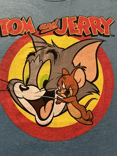 Tom and Jerry Sketchy Kids Youth T Shirt Licensed Cartoons Tee Carolina Blue - Picture 6 of 6