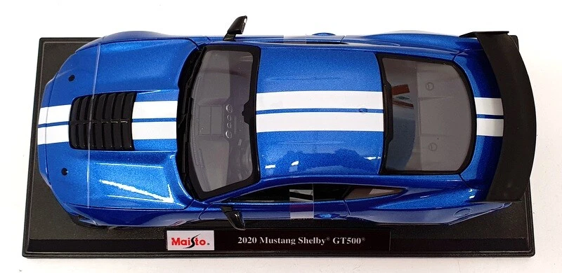 Maisto 1/18 Scale Model Car 46629 - 2020 Mustang Shelby GT500 - Blue - Image 4 of 4