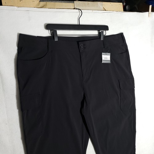 NEW Eddie Bauer Horizon 2.0 Cargo Capri Pants Womens 24W Stretch Hiking Black - Picture 3 of 11