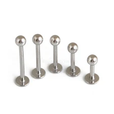 16g 14g Stainless Solid Steel Labret Lip Monroe Cheek Tragus Ring Stud Piercing