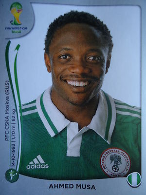 Panini 484 Ahmed Musa Nigeria FIFA WM 2014 Brasilien