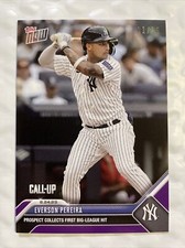 Everson Pereira - 2023 MLB TOPPS NOW Card 756 - Purple Parallel 01/25 - 1st Hit