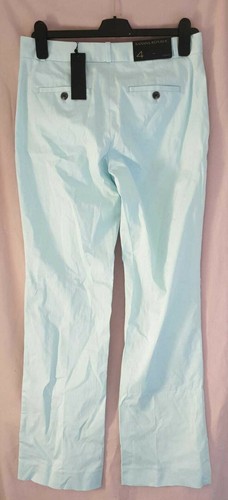 Banana Republic Logan Straight Leg Cotton Trousers Mint UK 8 US 4 LN005 FF 11 - Picture 2 of 4