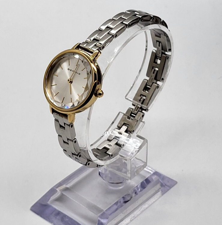 Bering Two-Tone Women\'s Bracelet Watch in Silver and Gold Bering Faceted Crystal Two Tone Stainless Steel Women main image 3