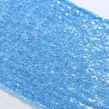 Baby Blue Sequin Table Runner - 12''x72'' Decorative Dining Table Runner for ...