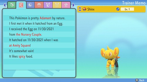 Pokémon Diamante Brillante y Perla Brillante SHINX Lv1 Ultra Brillante 6IV Diamante - Imagen 3 de 3