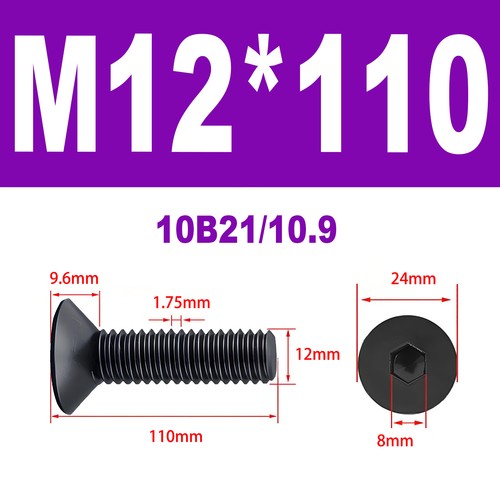 10.9 Senkkopfschrauben DIN 7991 Innensechskant Schwarz Senkschraube M6-M14 - Bild 93 von 111