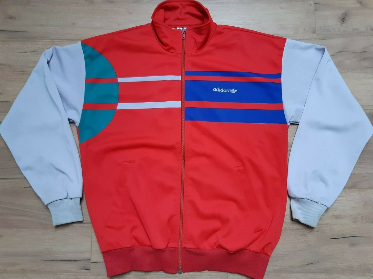 ADIDAS WEST GERMANY track jacket sweatshirt top zip retro vintage